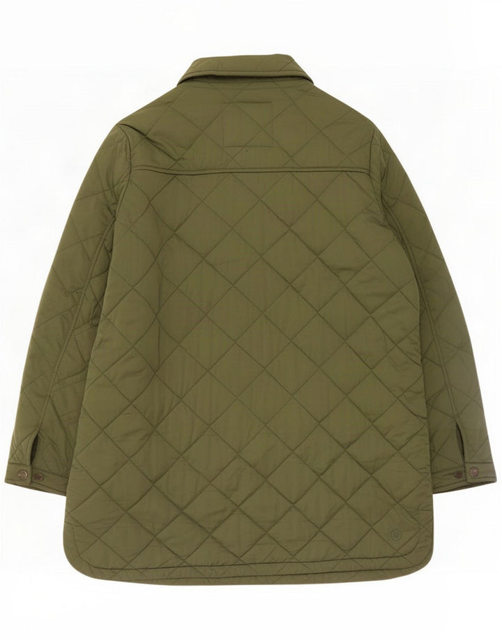 Fat Face Cappotto trapuntato oversize da donna UK 16 Large Khaki Poliestere