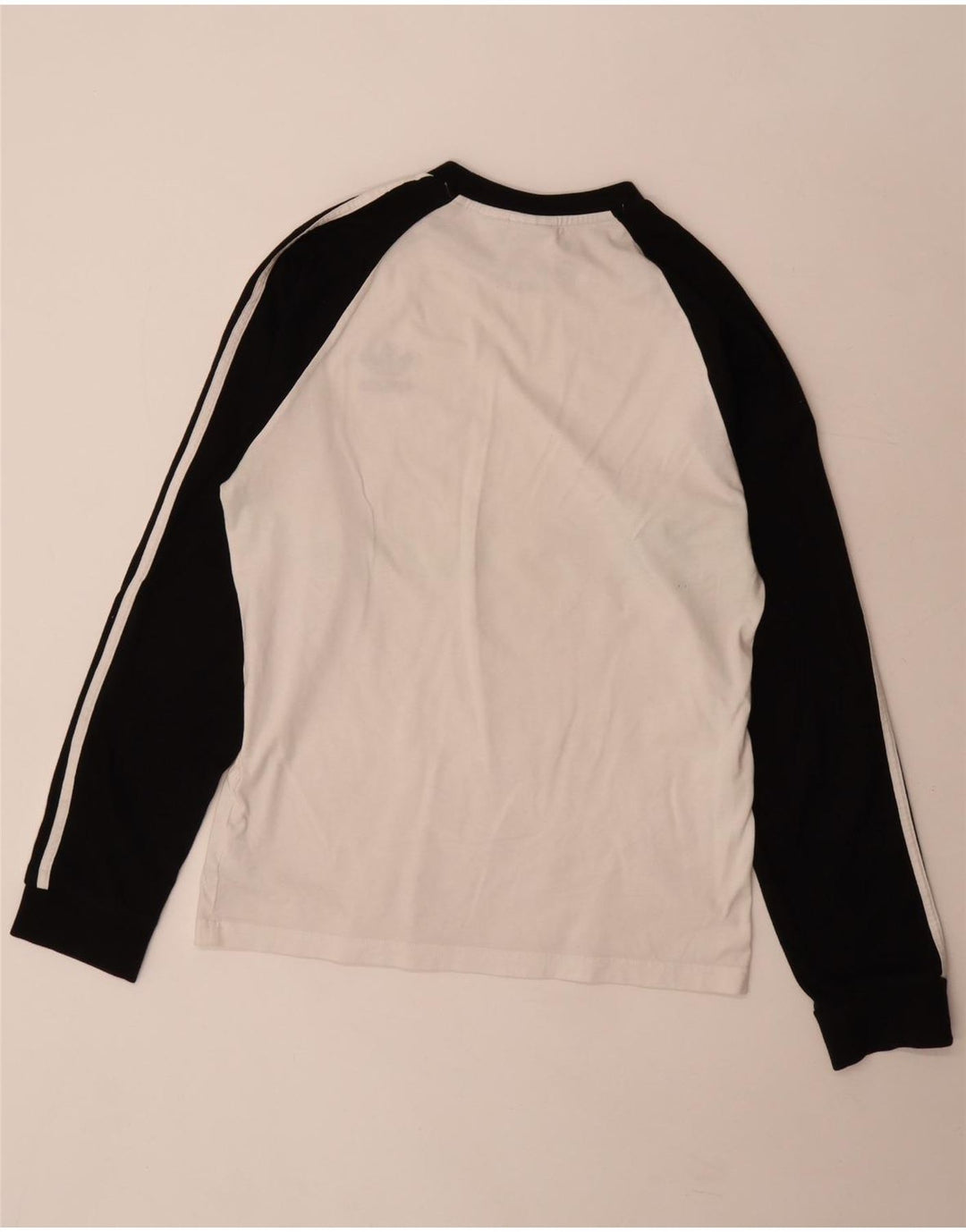 Top Adidas da uomo a maniche lunghe in cotone color block bianco medio