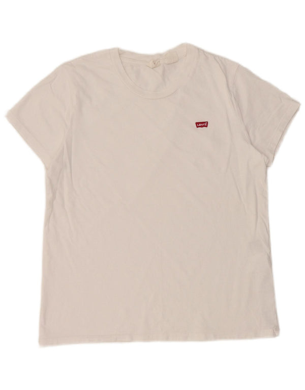 T-shirt da donna Levi's Top UK 12 cotone bianco medio