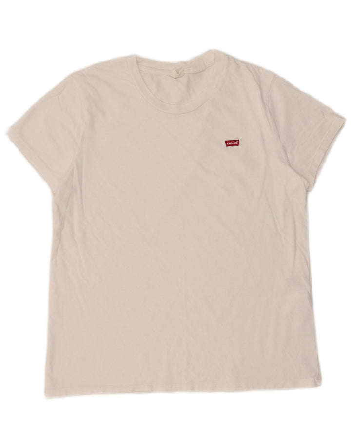 T-shirt da donna Levi's Top UK 12 cotone bianco medio