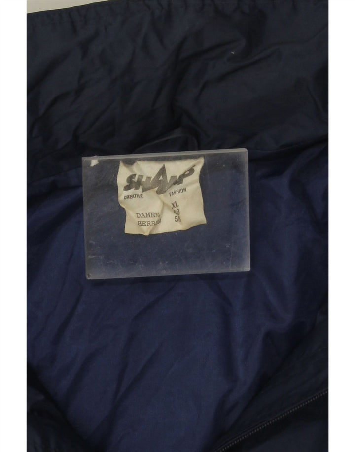 Giacca antipioggia da uomo Shamp UK 42 XL Blu navy Colourblock in poliammide