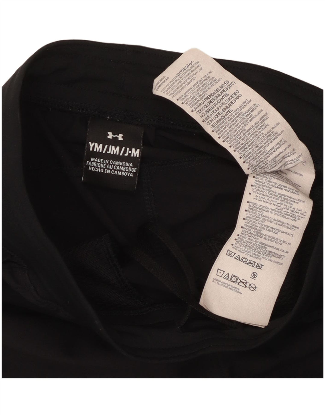 Pantaloncini sportivi grafici per ragazze Under Armour 9-10 anni poliestere nero medio