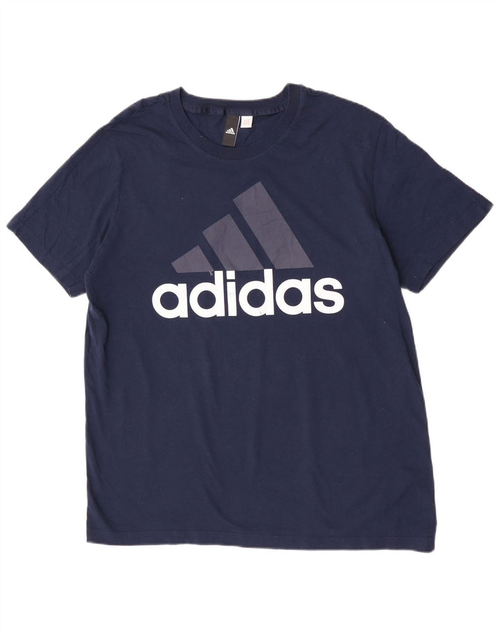 T-shirt grafica da uomo Adidas Top XL Blu navy