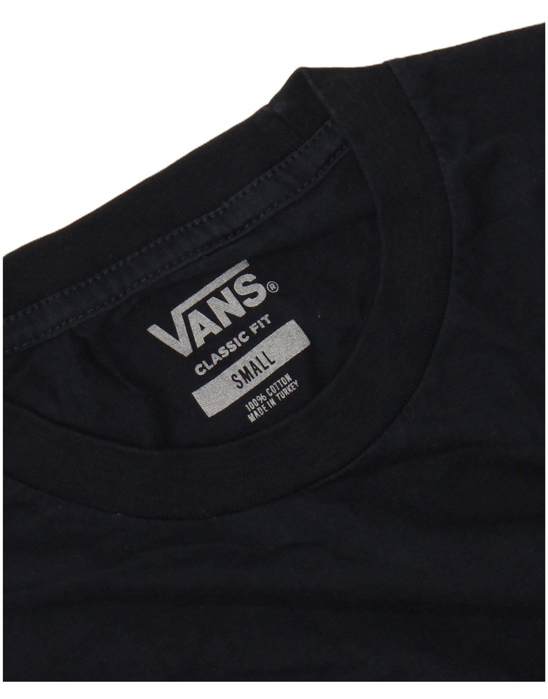 T-shirt da uomo dalla vestibilità classica VANS, piccola, in cotone blu navy