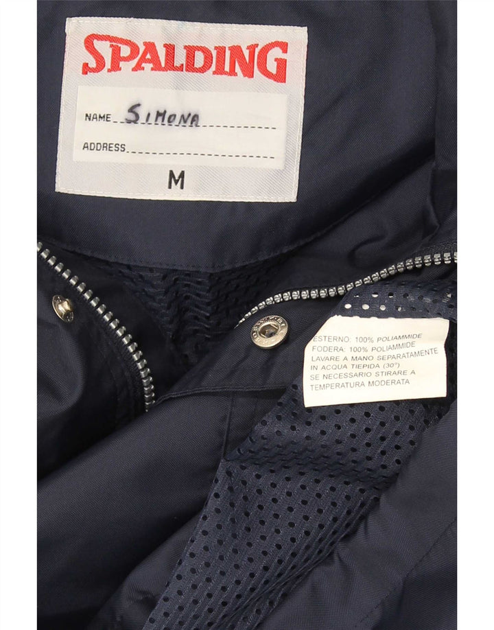 Giacca antipioggia con cappuccio da uomo Spalding UK 38 media blu navy in poliammide