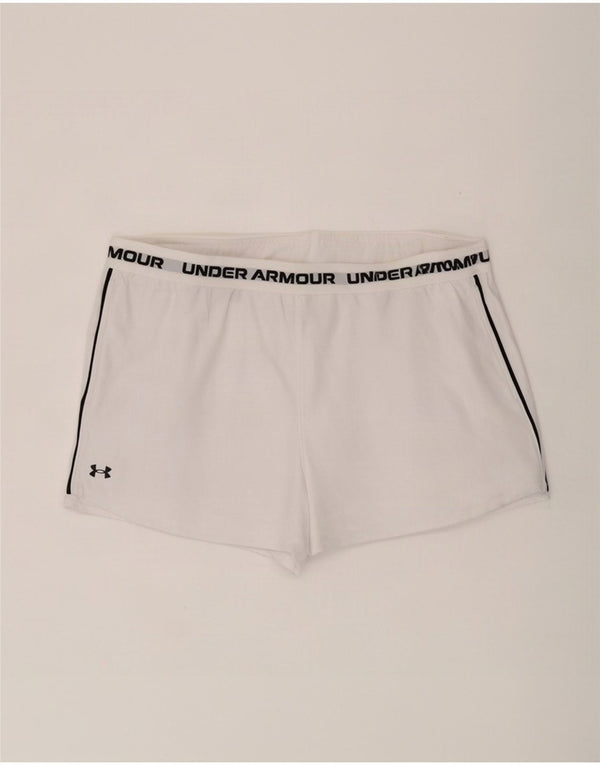 Pantaloncini sportivi grafici da donna Under Armour UK 20 2XL poliestere bianco