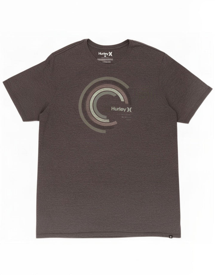 T-shirt grafica da uomo Hurley Top 2XL in cotone grigio