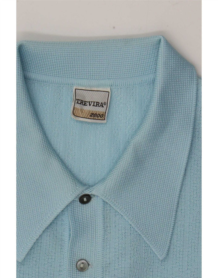 Maglione a collo alto da uomo Trevira blu medio