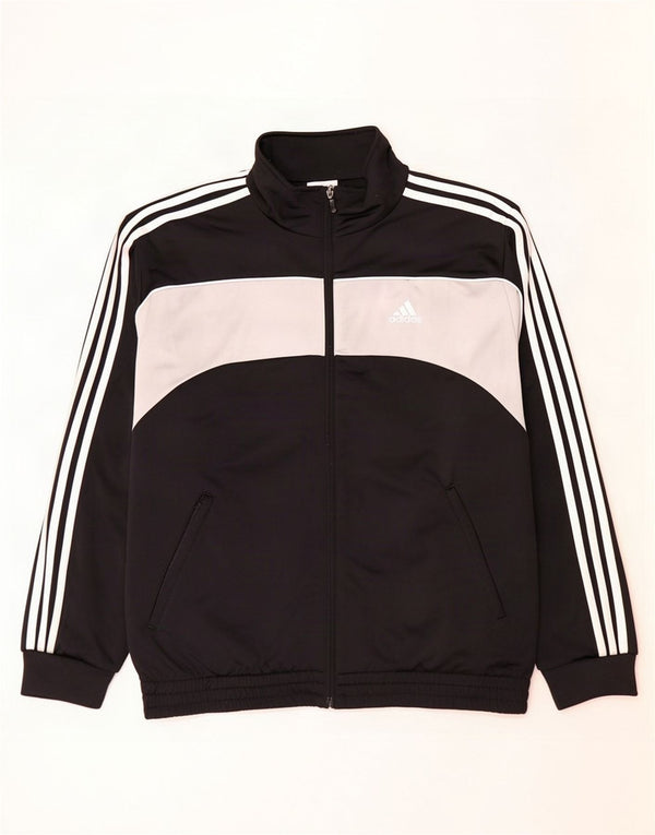Giacca da ginnastica grafica da uomo Adidas UK 44/46 Large Black Colourblock