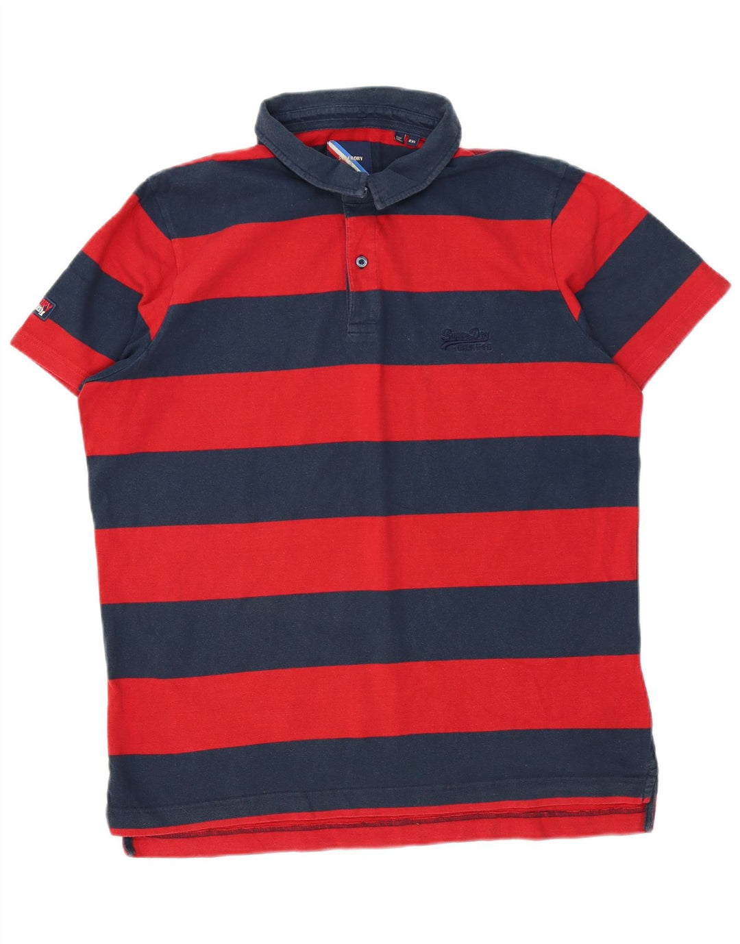 Polo da uomo Superdry 2XL in cotone a righe rosse