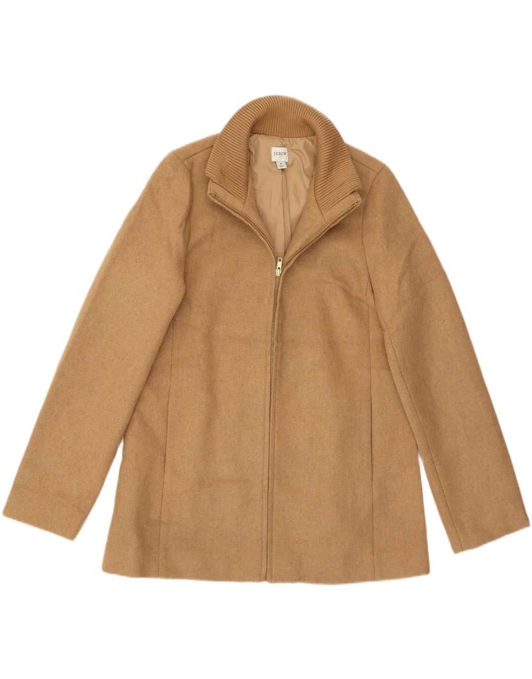 J. CREW Womens Bomber Jacket US 8 Medium Beige Wool Vintage J. Crew and Second-Hand J. Crew from Messina Hembry 