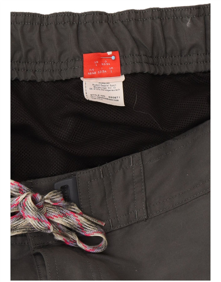 Pantaloncini da bagno da uomo PUMA grandi grigi floreali