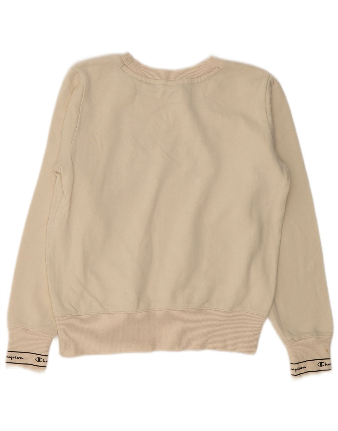 Felpa oversize con grafica da donna Champion UK 10 Small Off White