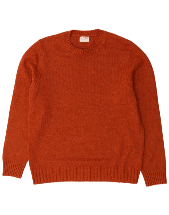 Maglione maglione girocollo da uomo John Lewis grande cotone arancione