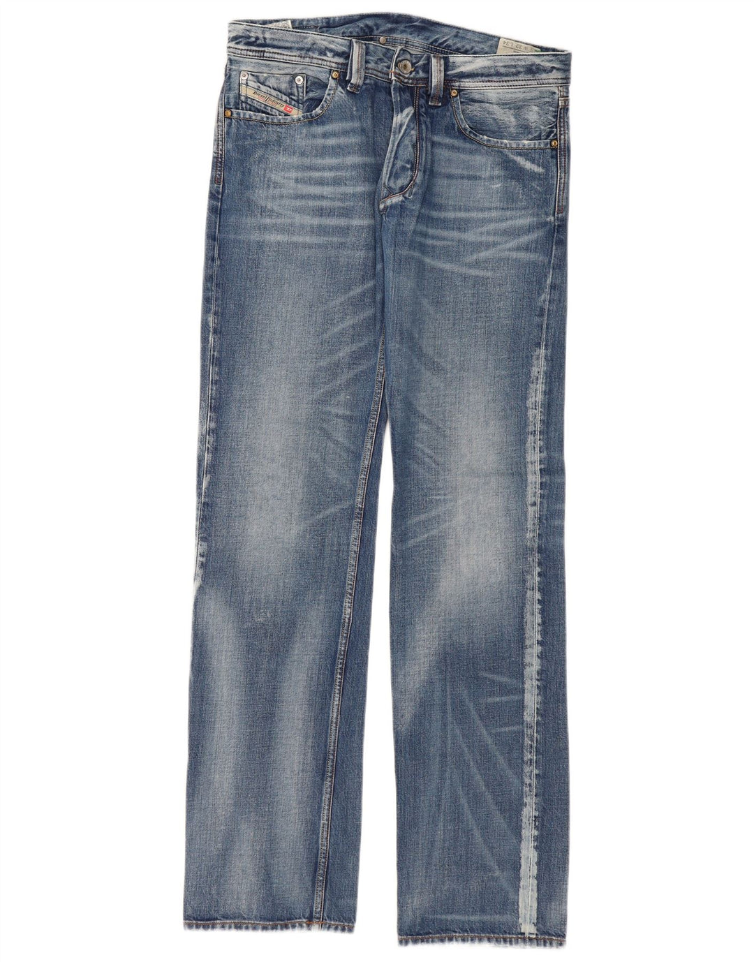 DIESEL Jeans dritti da uomo Larkee W32 L34 cotone blu
