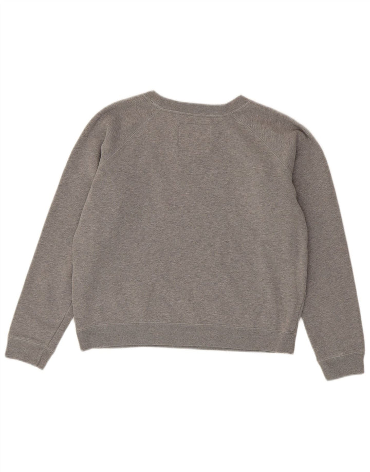 Felpa oversize da donna Jack Wills UK 10 piccolo cotone grigio