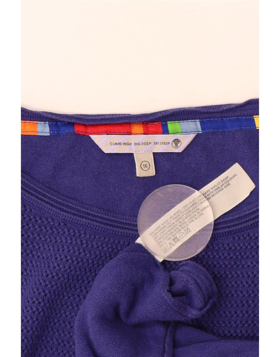 FAT FACE Maglione da donna a maniche corte con scollo a barca UK 16 Large Viola