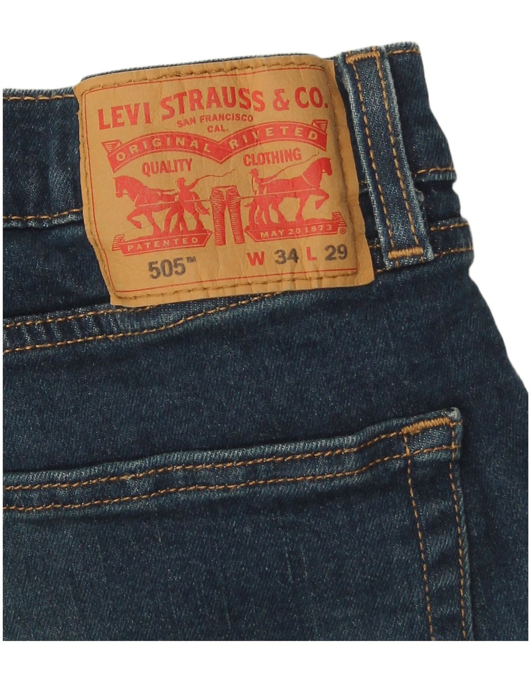 Levi's Uomo 505 Jeans dritti W34 L29 Cotone Blu