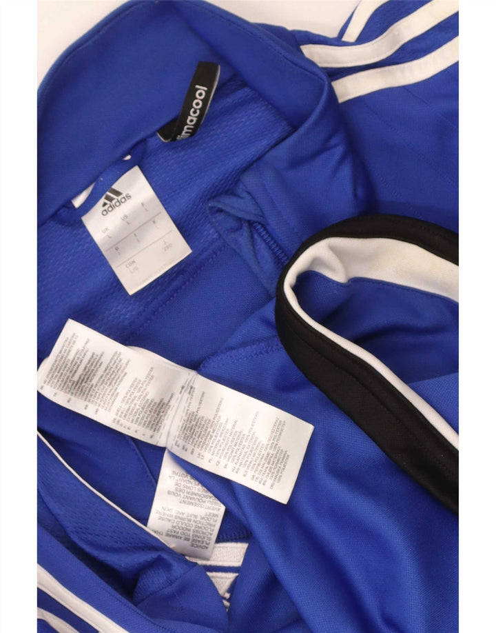 Giacca da allenamento Adidas Climacool da uomo, grande, in poliestere color block blu