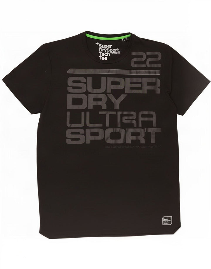 Superdry T-shirt grafica da uomo XL Nero Poliestere