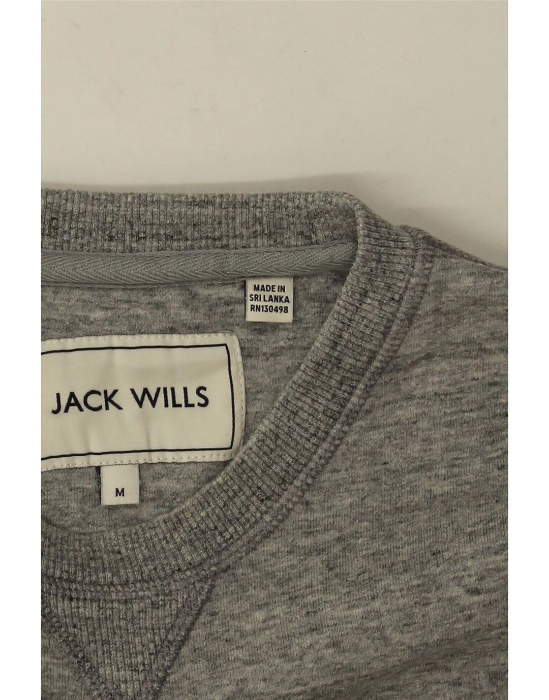 Felpa da uomo Jack Wills Maglione in cotone screziato grigio medio