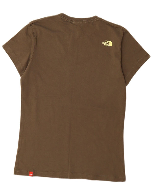 T-shirt grafica da donna The North Face Top UK 16 Large in cotone kaki