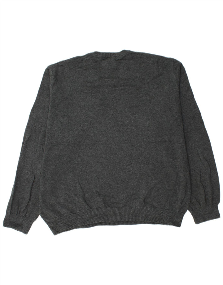 Maglione da uomo con scollo a V Marks & Spencer XL in cotone grigio