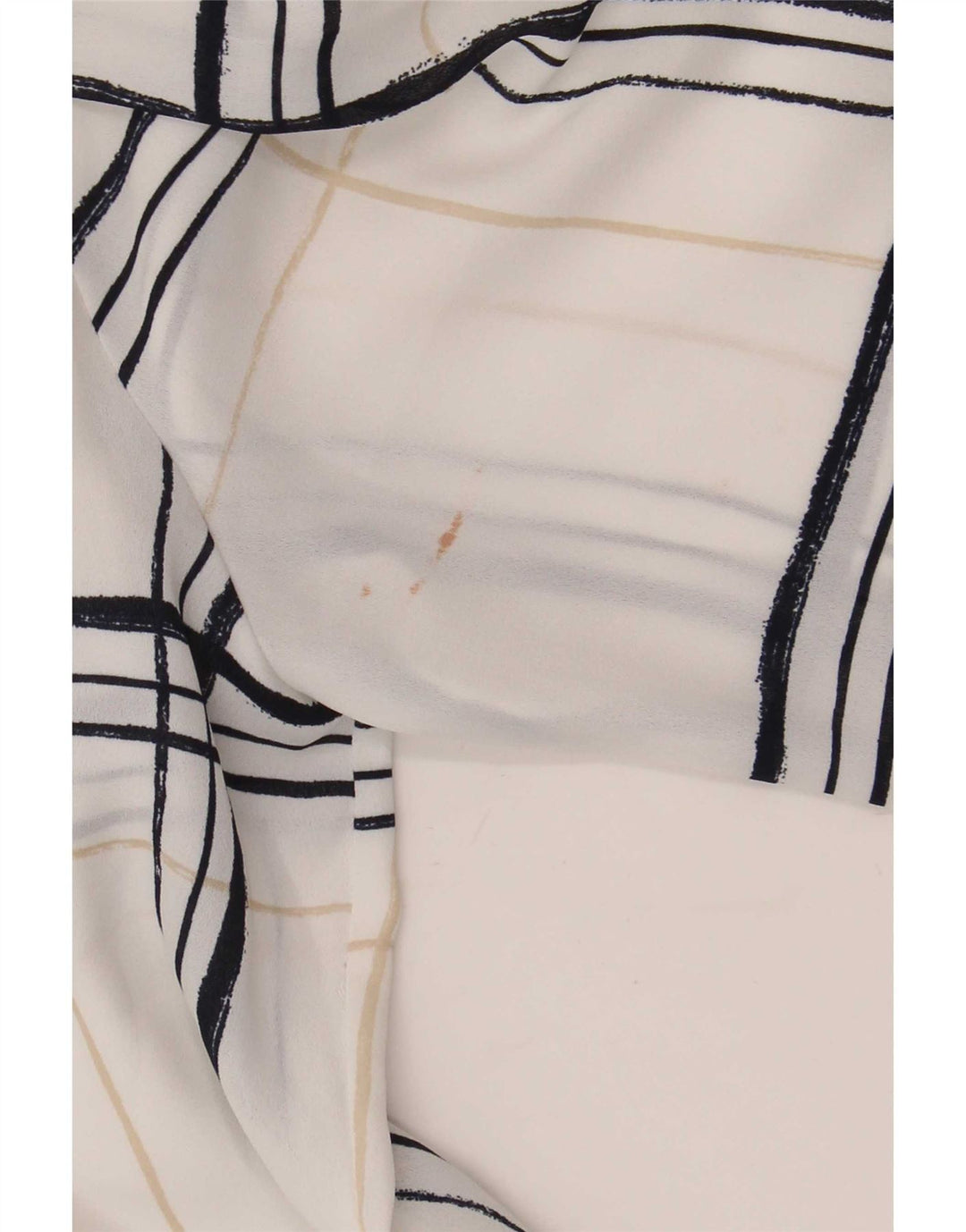 Camicia oversize da donna Marks & Spencer UK 10 piccolo poliestere scozzese bianco