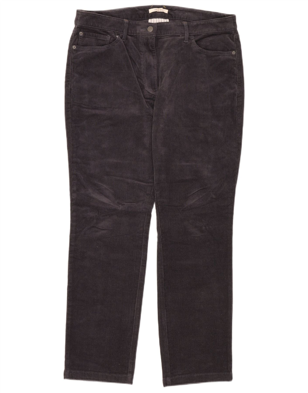 WHITE STUFF Pantaloni dritti da uomo in velluto a coste UK 16 Large W32 L32 Blu navy