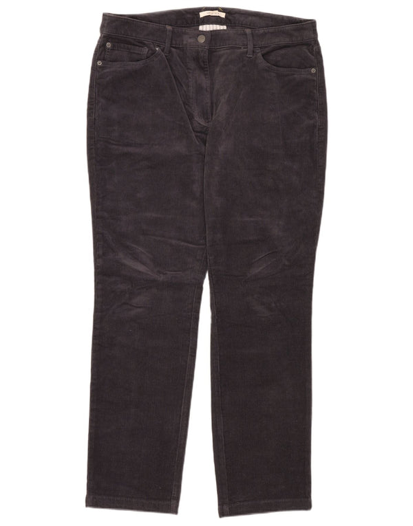 WHITE STUFF Pantaloni dritti da uomo in velluto a coste UK 16 Large W32 L32 Blu navy