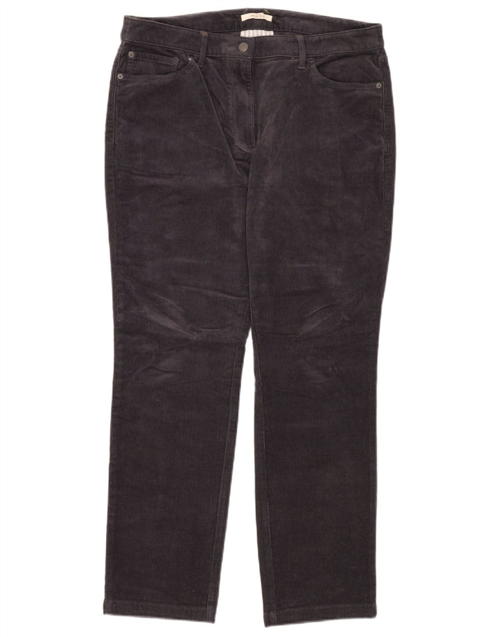 WHITE STUFF Pantaloni dritti da uomo in velluto a coste UK 16 Large W32 L32 Blu navy