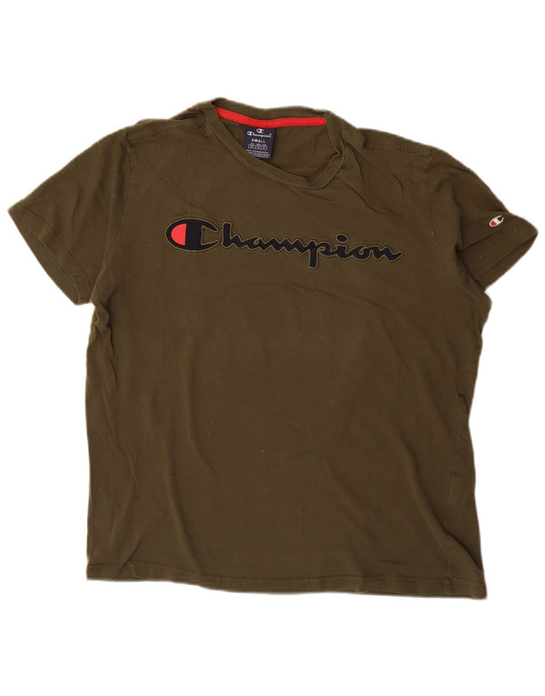 T-shirt grafica oversize da donna Champion Top UK 10 Small Khaki