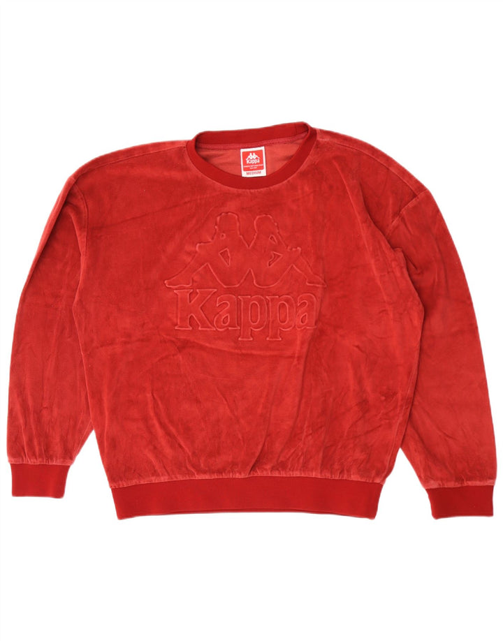 Felpa Kappa da donna oversize con grafica, maglione UK 14 medio marrone