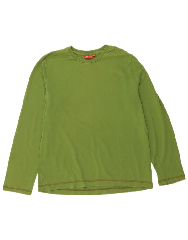 Maglia Puma da uomo a maniche lunghe grande in cotone verde