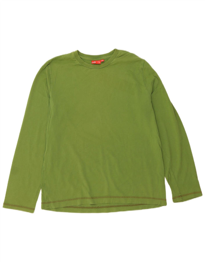 Maglia Puma da uomo a maniche lunghe grande in cotone verde