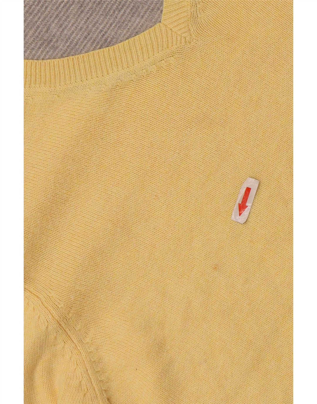 Maglione da uomo con scollo a V Marks & Spencer piccolo in cotone giallo