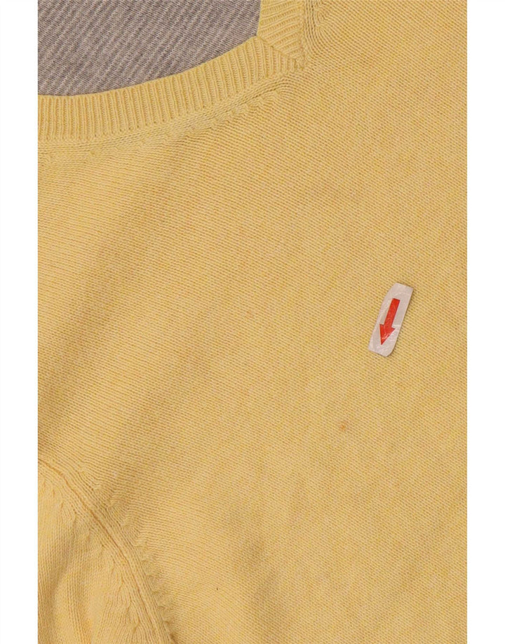 Maglione da uomo con scollo a V Marks & Spencer piccolo in cotone giallo