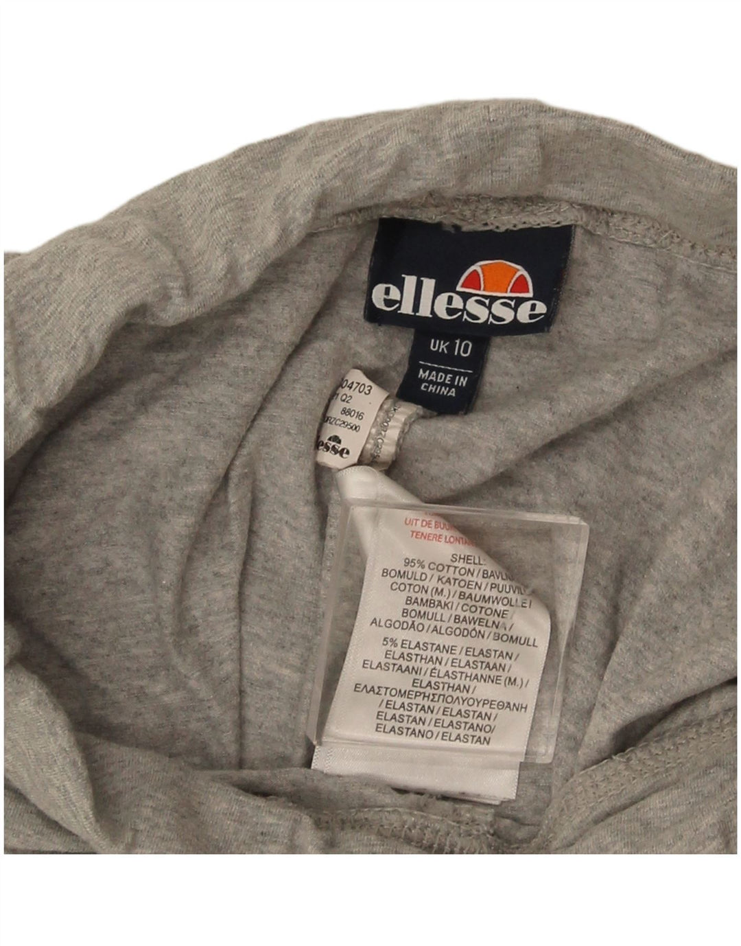Leggings grafici da donna Ellesse UK 10 piccolo cotone grigio