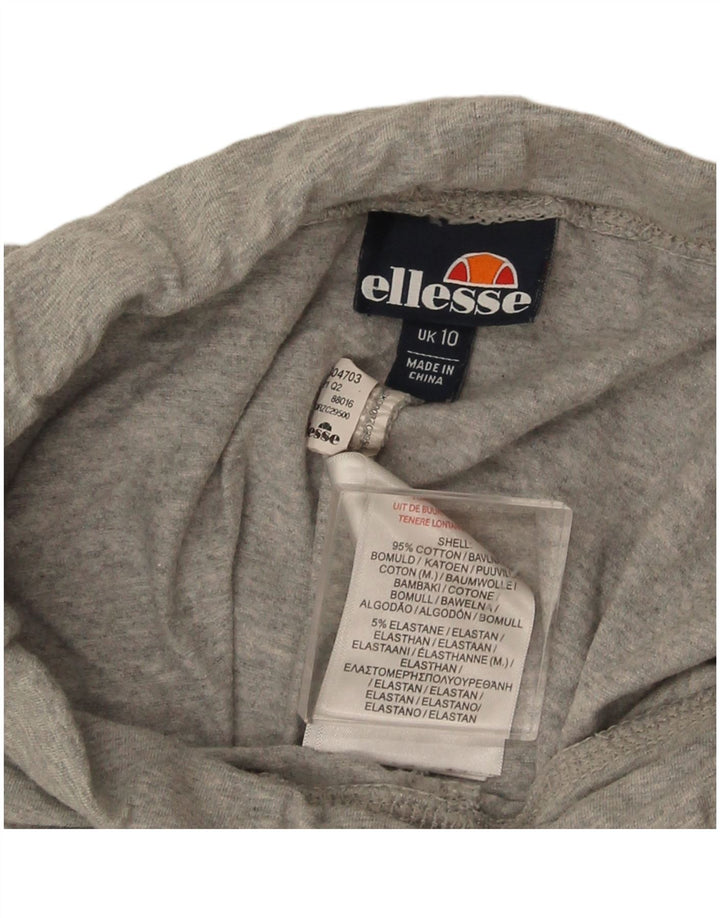 Leggings grafici da donna Ellesse UK 10 piccolo cotone grigio