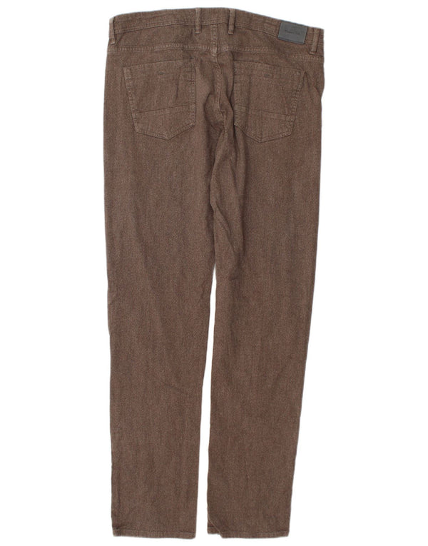 Pantaloni casual slim da uomo Massimo Dutti EU 42 Large W32 L32 Cotone marrone