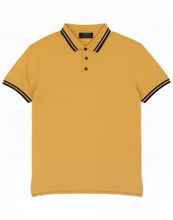 St. Polo da uomo Bernard Small Yellow Cotton