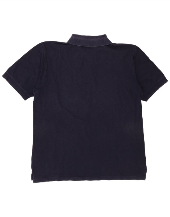 Polo Reebok da uomo grande in cotone blu navy