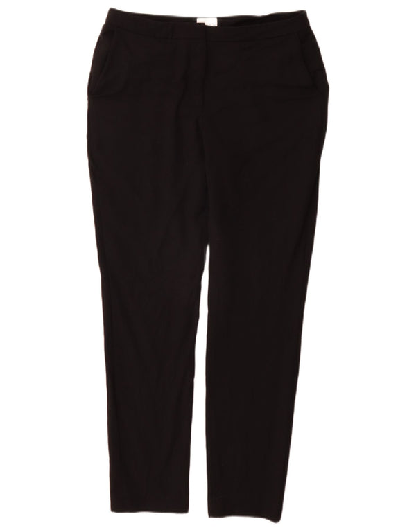 Pantaloni da abito slim da donna Reiss UK 10 piccoli W28 L29 lana nera