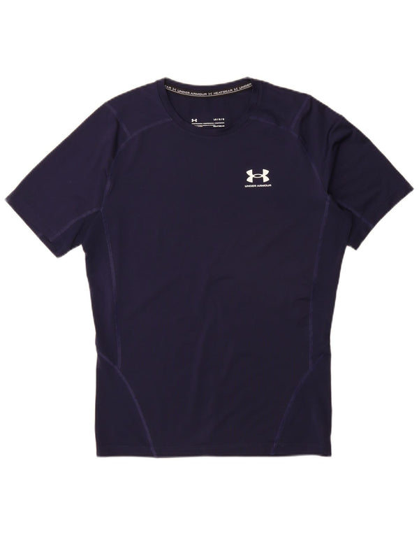 T-shirt da uomo UNDER ARMOUR Heat Gear Top grande blu navy sintetico