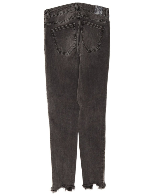 Jeans skinny effetto invecchiato da donna Zara EU 34 2XS W24 L27 cotone grigio