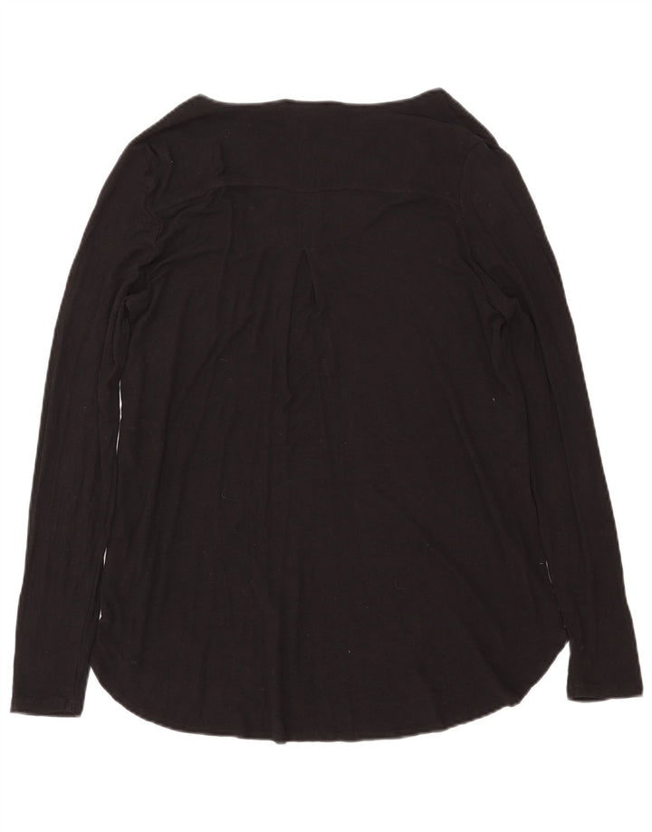 Top oversize da donna Essentials a maniche lunghe UK 14 viscosa nera media
