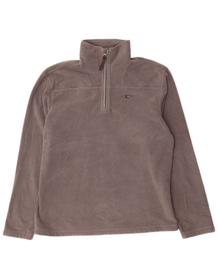 Maglione in pile da uomo con zip e collo O'Neill in poliestere grigio medio