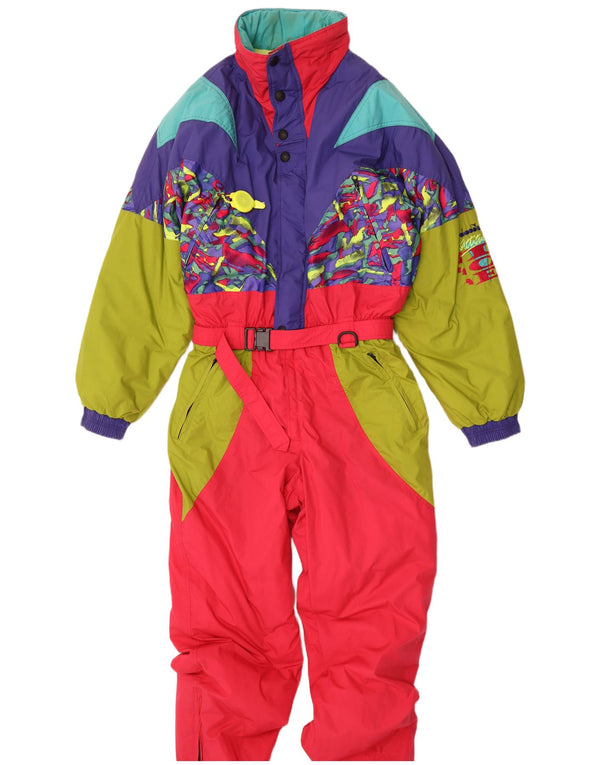 Tuta da sci con cappuccio da donna Diadora UK 18 XL Poliestere color block rosso