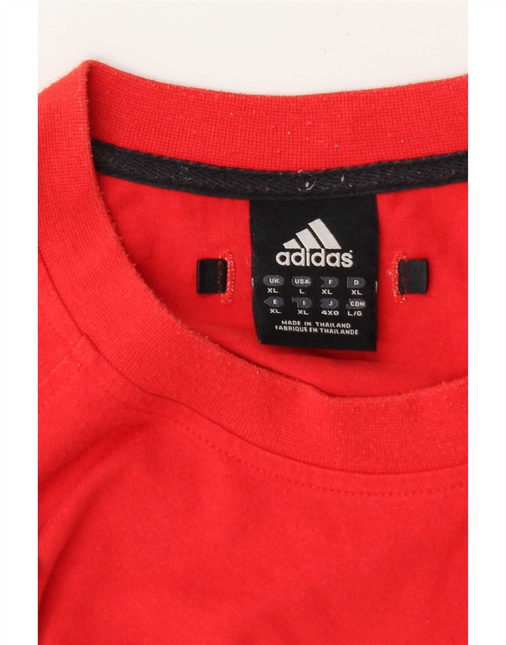 T-shirt Adidas da uomo Top XL rossa color block