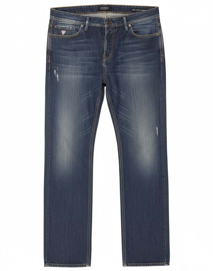 Jeans dritti regolari da uomo Guess Rebel W34 L34 Blu